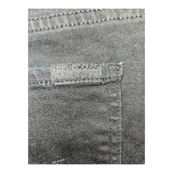 7 For All Mankind Jeans 29 Women's Black High Waist Boot Cut Preppy Hipster - Picture 11 of 12
